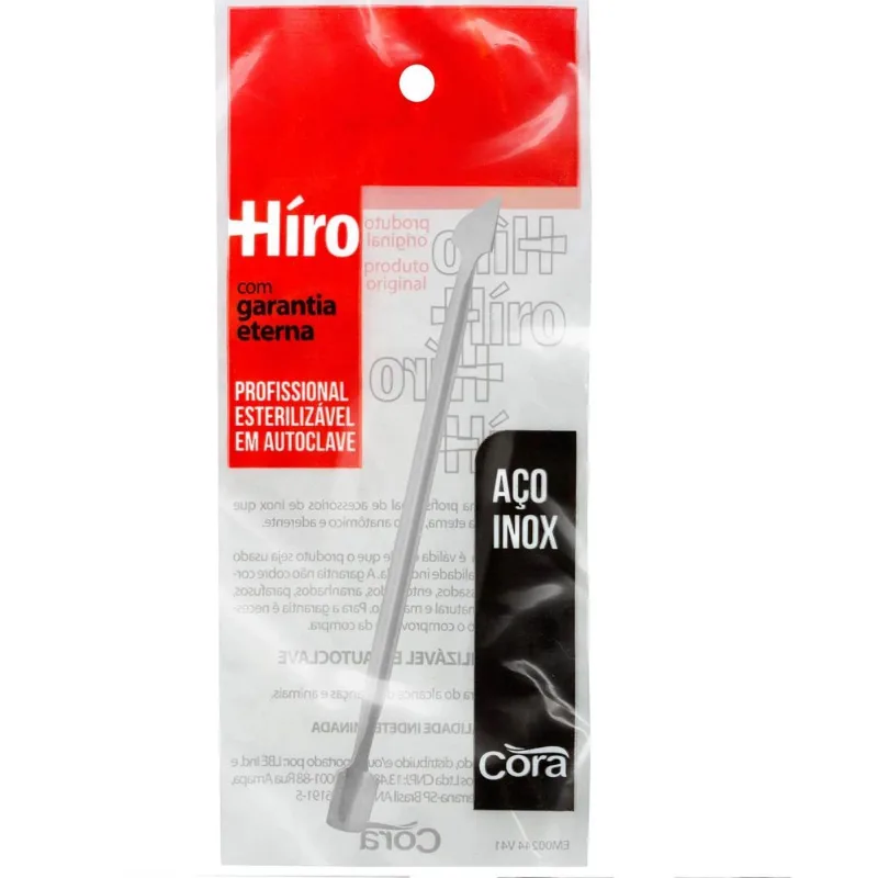 Cora Híro Inox Espátula Dupla Para Cutículas