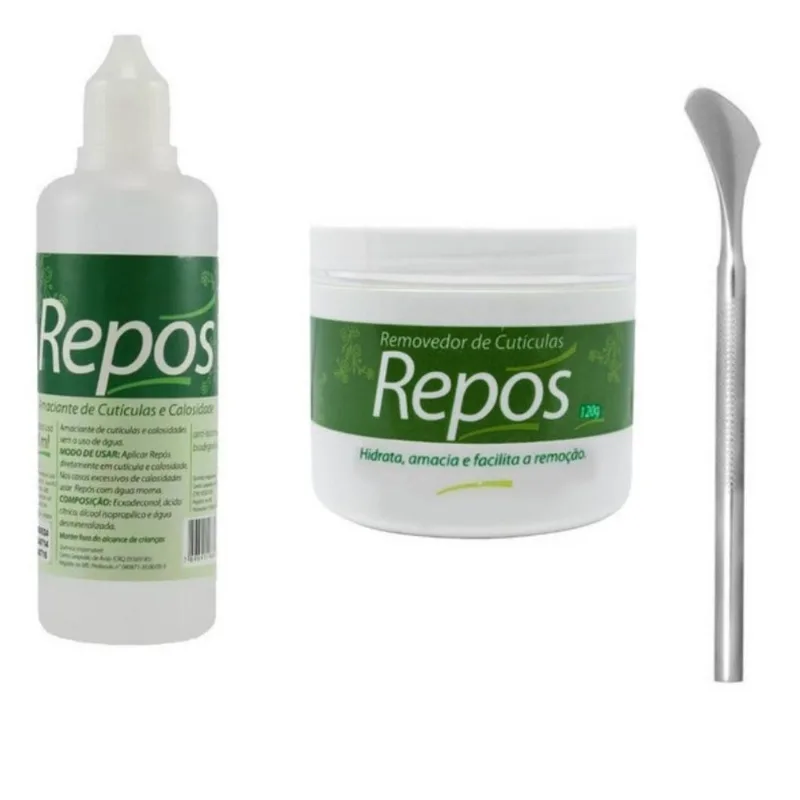Amaciante Cuticula 120ml + Creme Removedor 120ml + Espatula