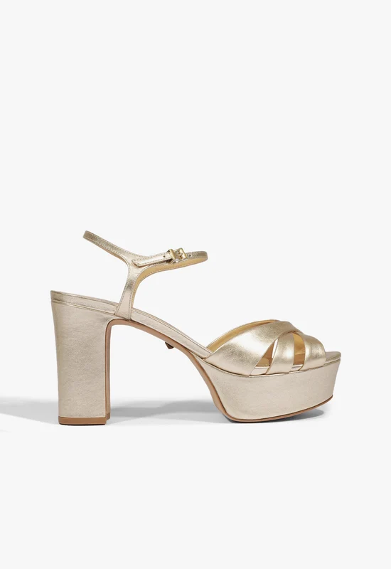 Keefa Sandal 7.5 / Gold / Metallic Leather