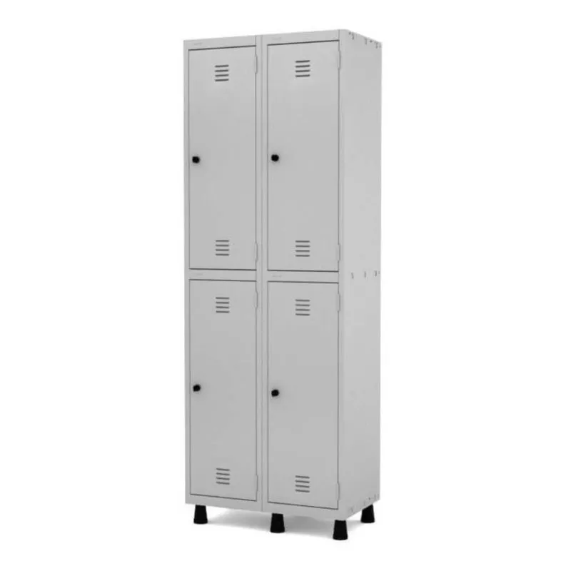 Roupeiro de Aço com 04 portas grandes - 1,93x0,69x0,40m - cz/cz - pandin - 10002