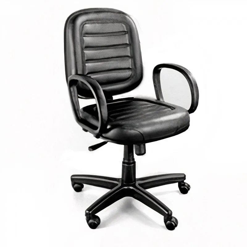 Cadeira diretor Costurada Giratória - Braço Corsa - Corino Preto - martiflex - 30210