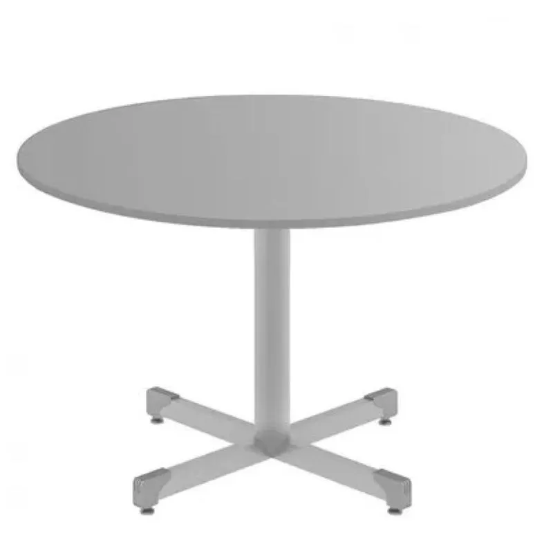 Mesa para reunião redonda escritório e comércio 1,20x1,20x0,73m Cor Cinza