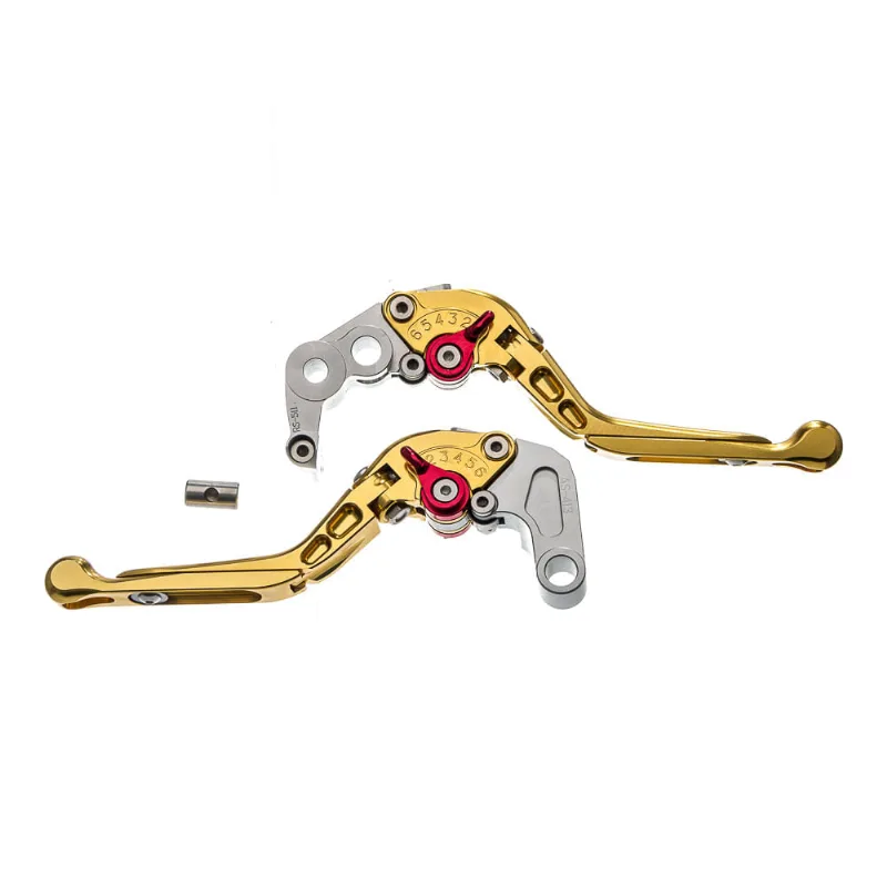 Manete Moto X Super Bike Par C/ Regulagens 3/4Dedos Dourado Suz-Gsxr600/750 06-20 /Gsxr 1000 05-06 2009-2020 Gsx-S1000/F/S/Abs 2015-2020Katana 2020A Manete Moto X Super Bike Par C/ Regulagens 3/4Dedos Dourado 6