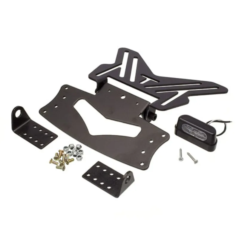 Suporte De Placa Regulavel Lawson Com Led Para Placa - Preto