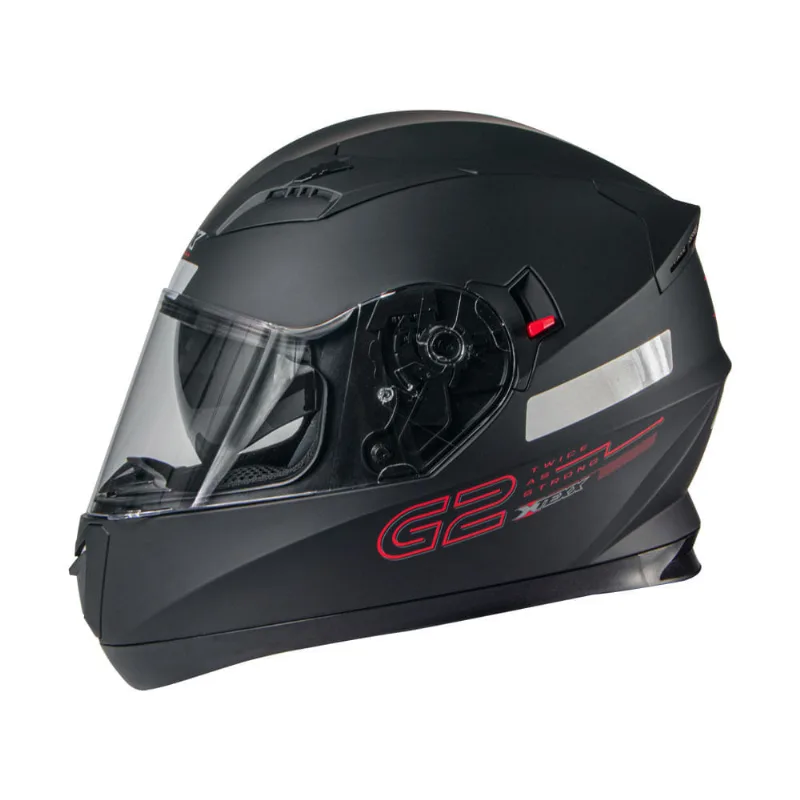 Capacete Texx G2 Solido Preto/Vermelho 56