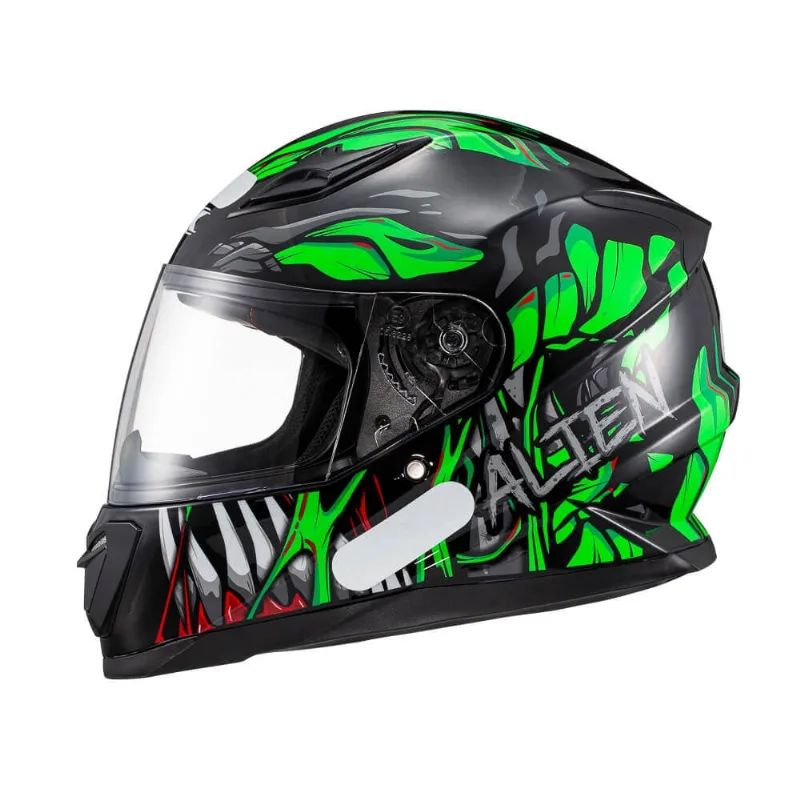Capacete Texx Hawk - Alien Verde Preto 56