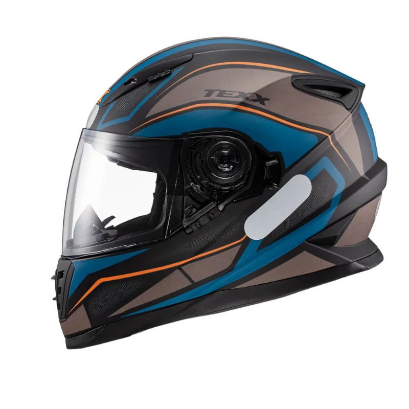 Capacete Texx Wing - Broker Azul E Laranja 60
