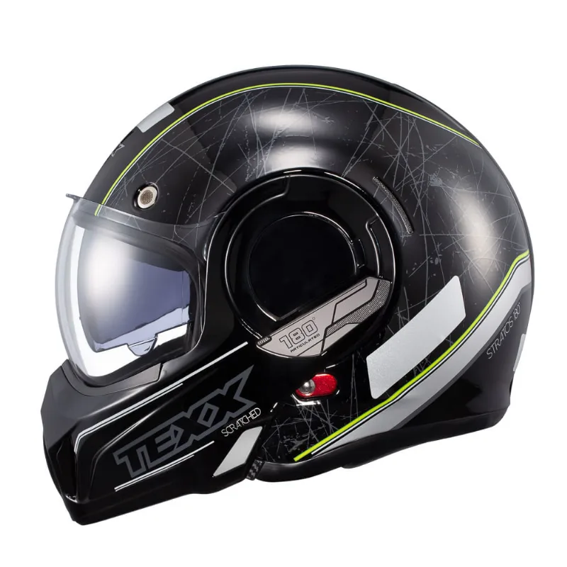 Capacete Texx Stratos 180 Scratched Preto E Verde 62