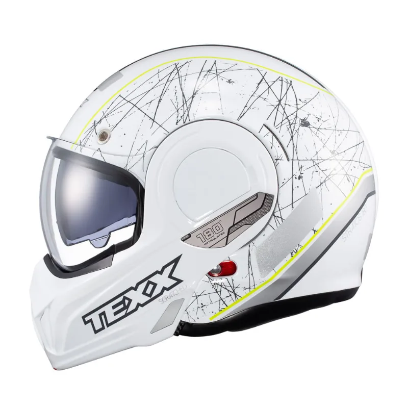 Capacete Texx Stratos 180 Scratched Branco E Verde 56