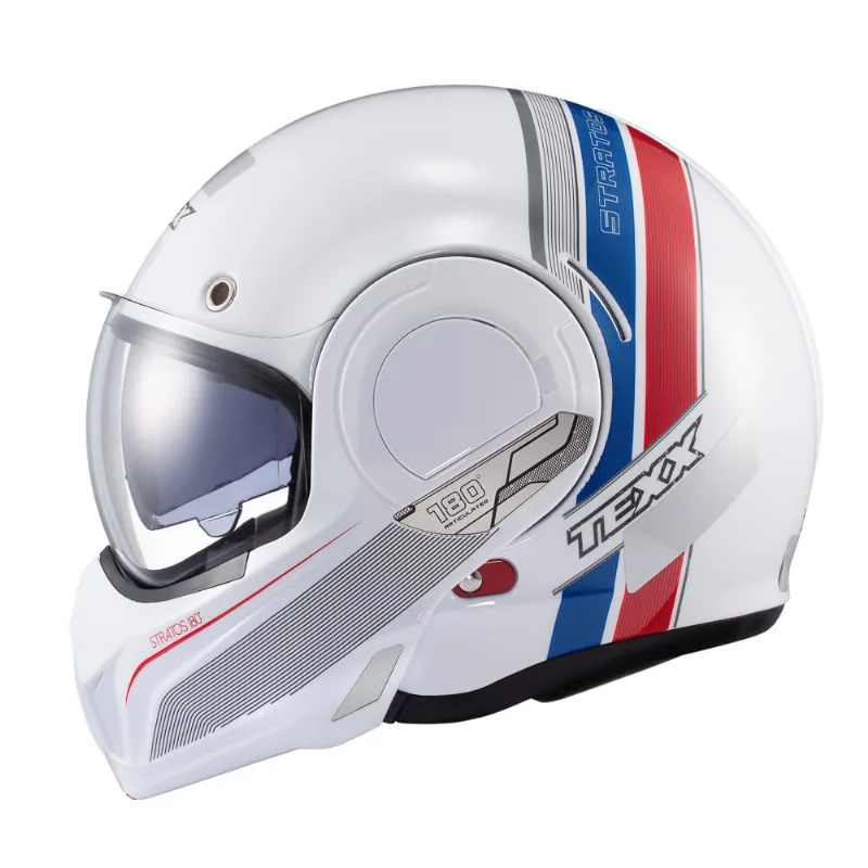 Capacete Texx Stratos 180 Journey Branco / Azul / Vermelho 6