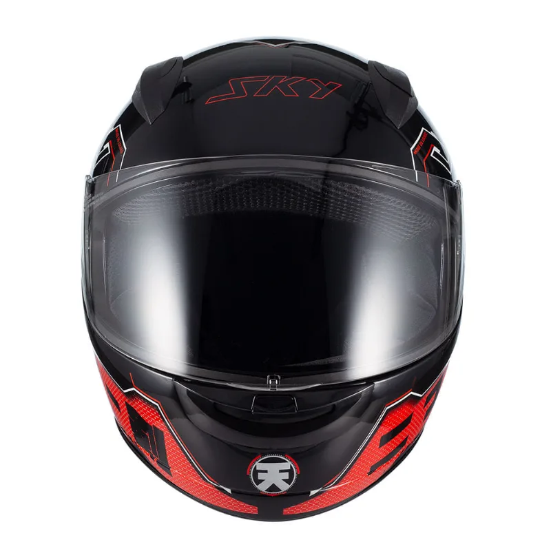 Capacete Sky Two Sorah Preto Fosco Transf Vermelho 60