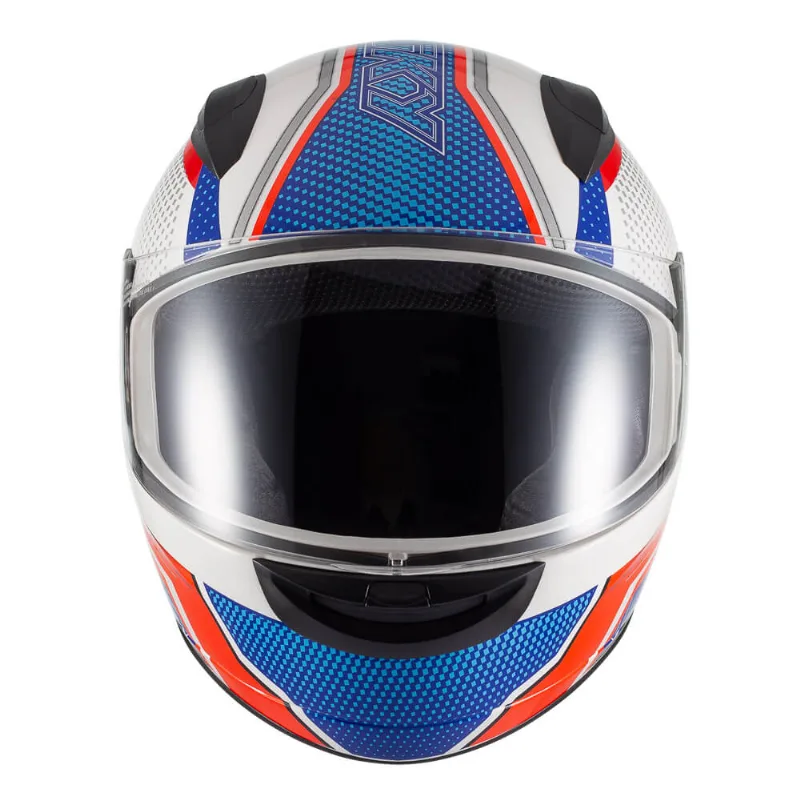 Capacete Sky Two Legends Branco Brilho Transf Vermelho 58