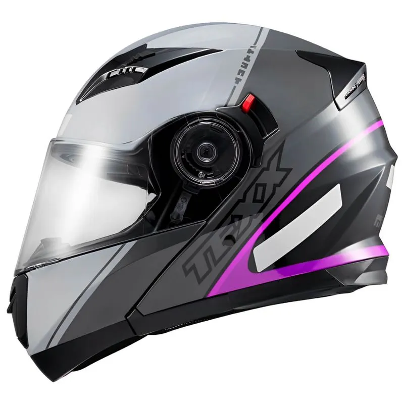 Capacete Texx Gladiator V3 Makan Cinza Rosa 56