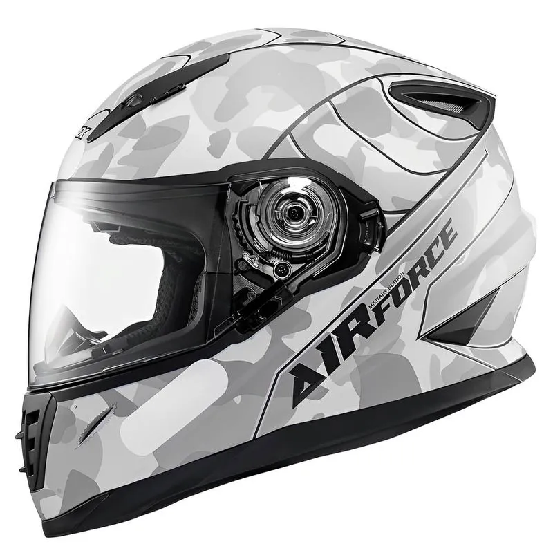 Capacete Texx Fechado Wing AirForce Preto Cinza 62