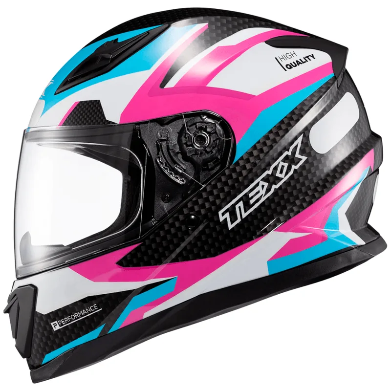Capacete Texx Hawk Ride Azul Rosa Branco Preto 58