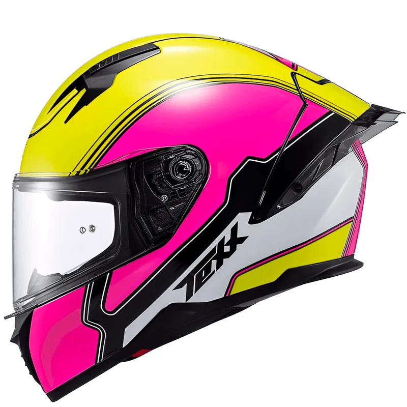 Capacete Texx Raptor Hornet Verde Rosa Branco 60