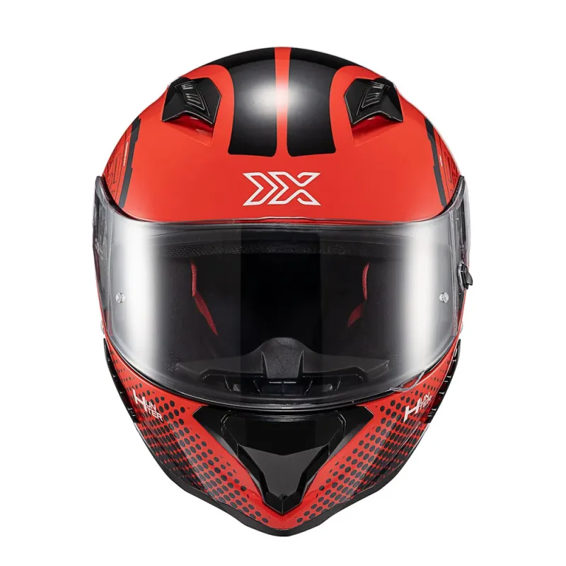 Capacete Texx Fechado Hunter Draco Preto Verm E Cinza Brilho 56 - Tlife Racing