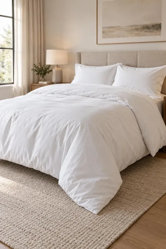 CAPA EDREDOM DUVET QUEEN MICROFIBRA EMBOSSED BRANCO