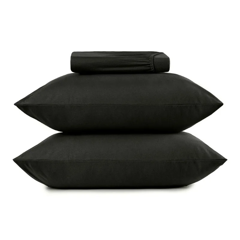 Jogo de Cama Queen 3 Peças Altenburg Malha Fio Penteado Preto Primitivo