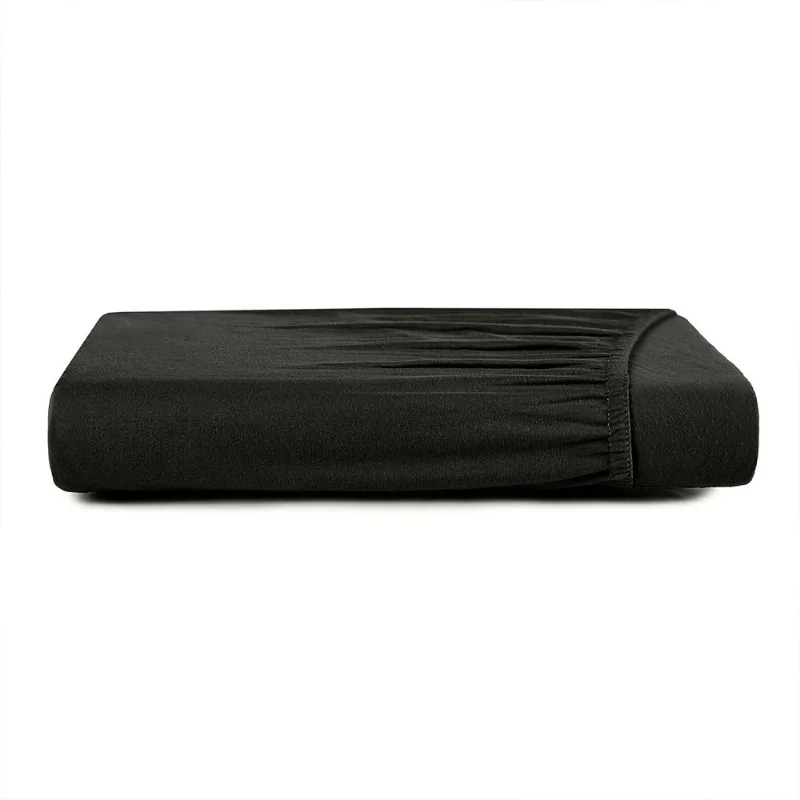 Lençol com Elástico Casal Liso Altenburg Malha Fio Penteado Preto Primitivo