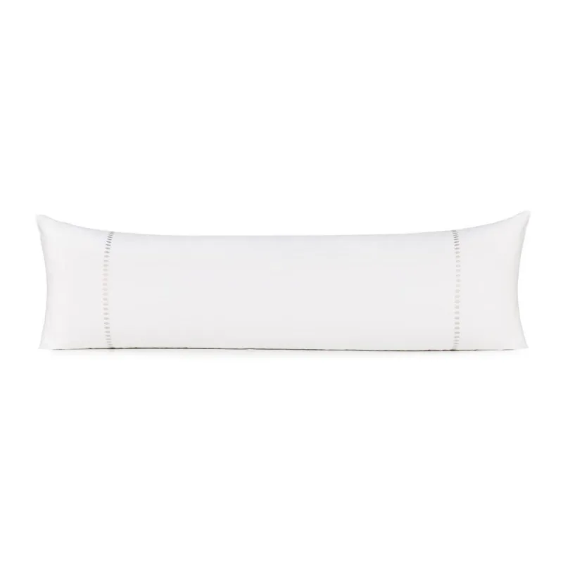 Fronha Body Pillow Altenburg Bordados em Cetim 300 Fios Cerclê Cinza