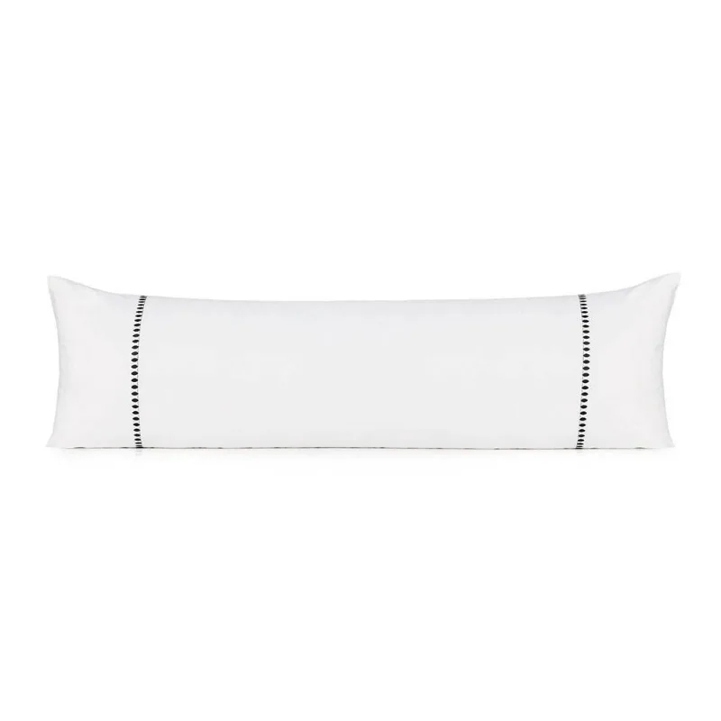 Fronha Body Pillow Altenburg Bordados em Cetim 300 Fios Cerclê Preto