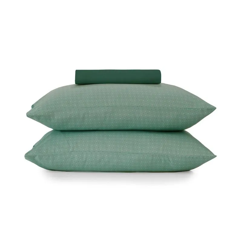 Jogo de Cama King 3 Peças Altenburg Poliéster Toque Acetinado Play Verde