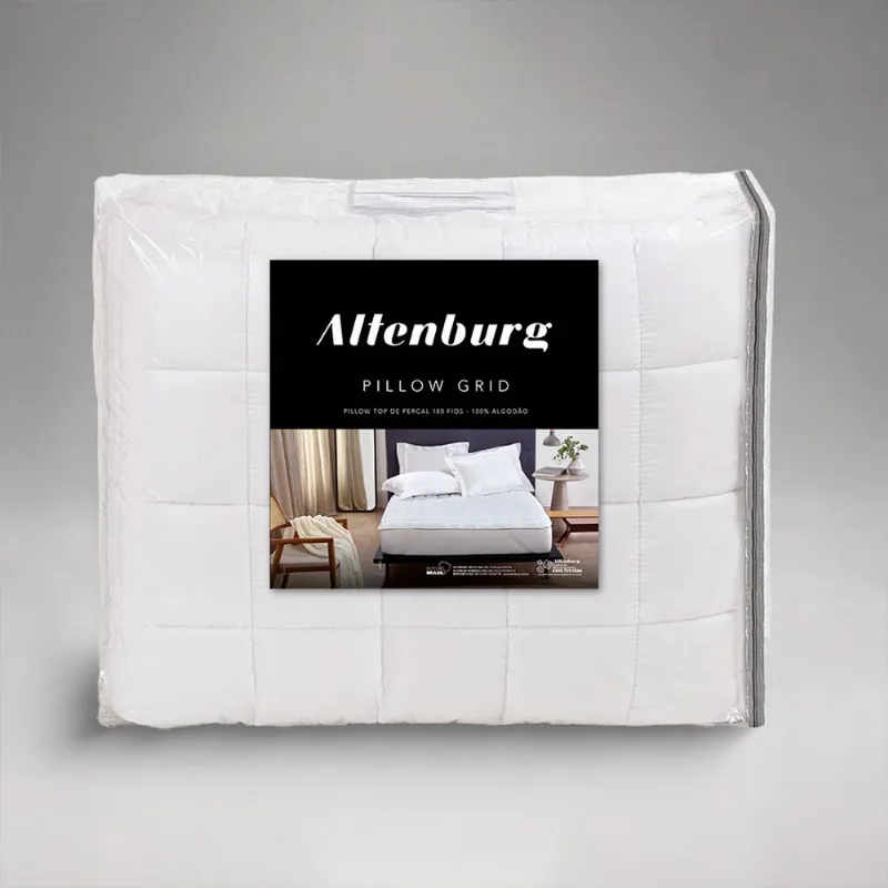 Pillow Top Grid Casal Altenburg Branco - Altenburg