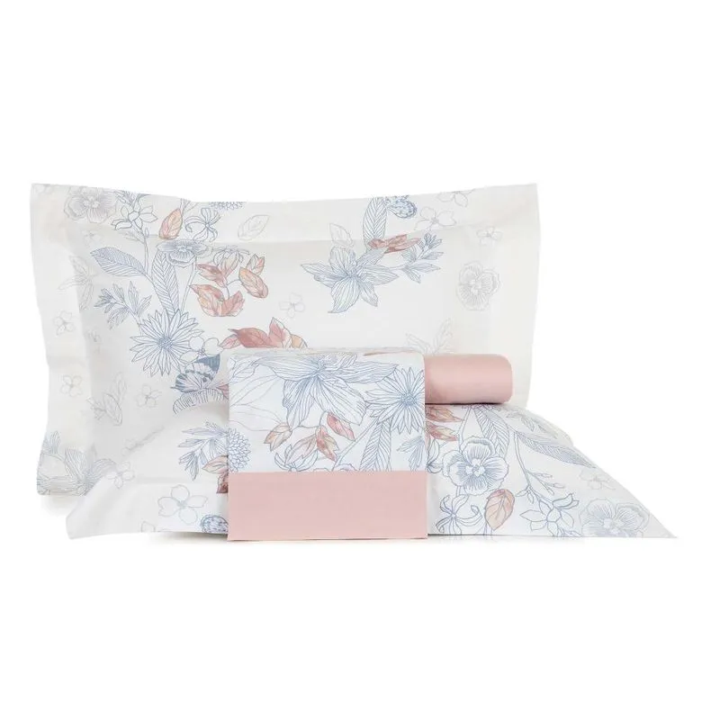 Jogo de Cama King Altenburg Algodão Lux 200 Fios Pink Tea Rosa