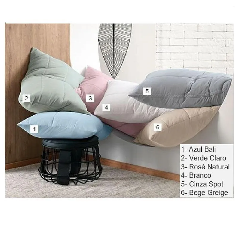 Porta Travesseiro In Cotton 50cmx70cm Cinza Spot Altenburg