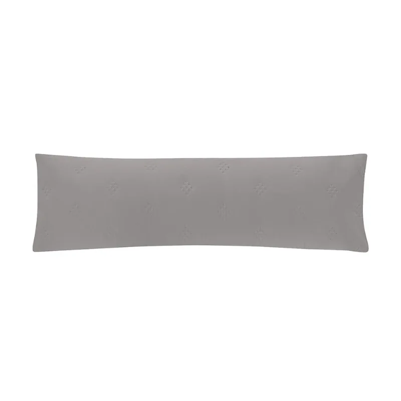 Porta Travesseiro Body Pillow Altenburg Toque Acetinado Ultrawave Diamond Cinza