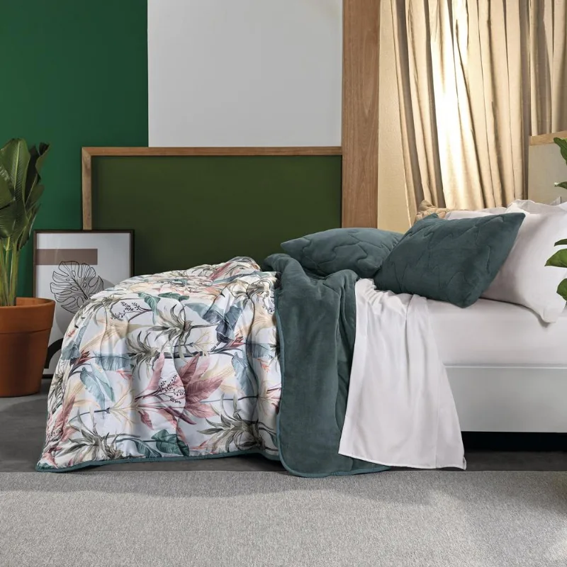 Edredom Dupla Face Casal Blend Comfort Color Forest Altenburg - Altenburg
