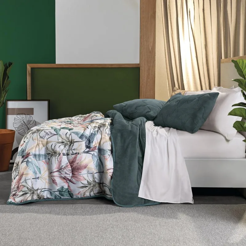 Edredom Dupla Face Queen Blend Comfort Color Forest Altenburg - Altenburg