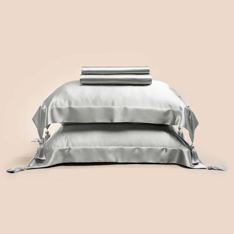 Jogo de Cama Queen Altenburg Haus Seda Mulberry Cinza