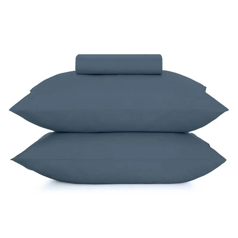 Jogo de Cama Solteiro 2 peças Altenburg Toque Acetinado Azul