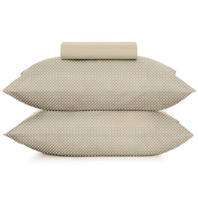 Jogo de Cama King 3 peças Altenburg Toque Acetinado Slim Bege