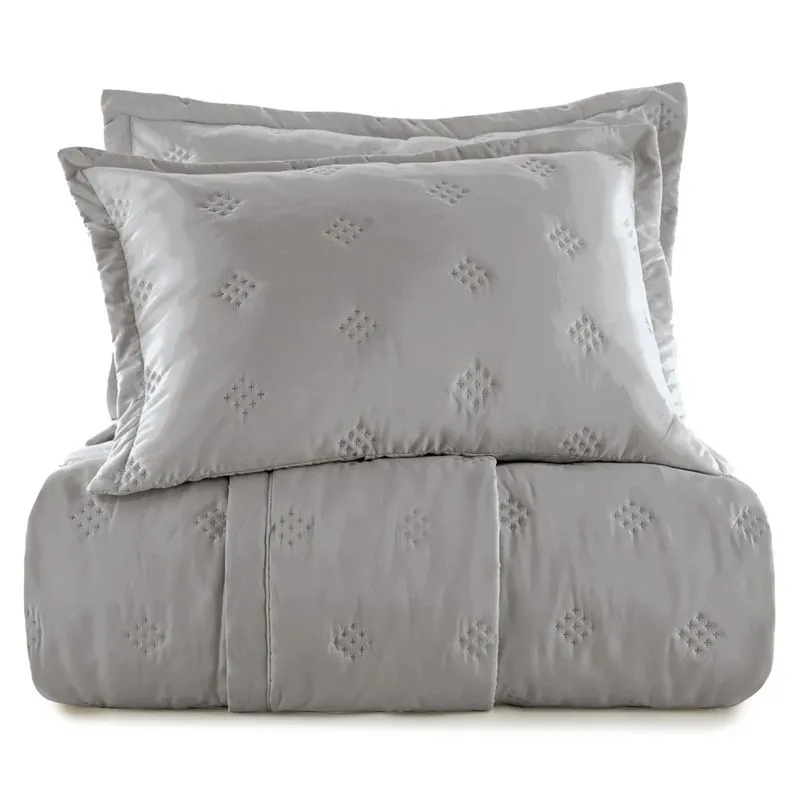 Colcha de Casal Diamond 3 Peças Cinza Sílex - Altenburg