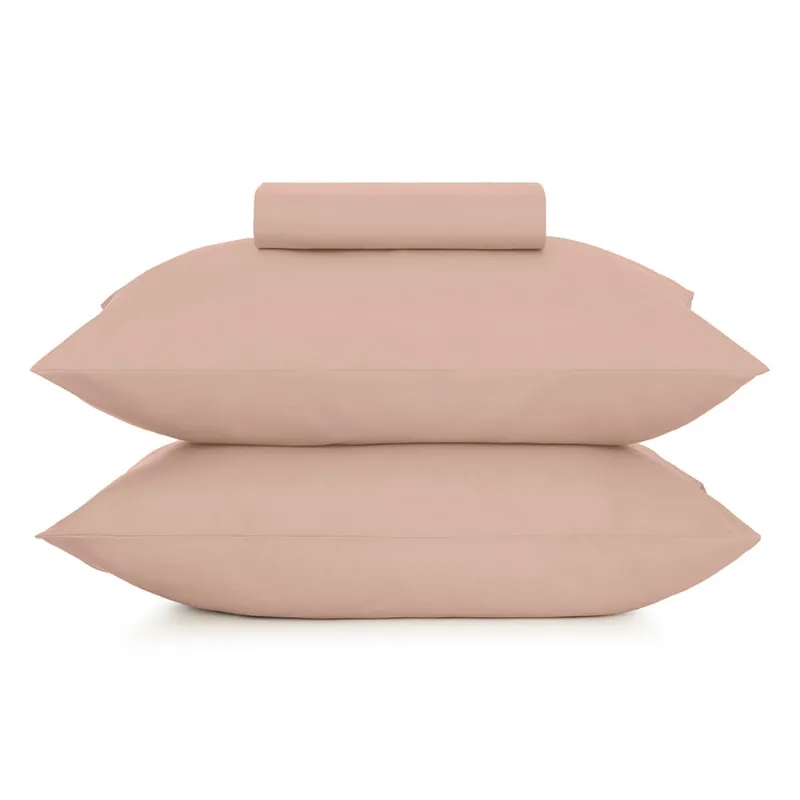 Jogo de Cama Simples Altenburg 2Pcs Liso Toque Acetinado Rosa Lunar - Altenburg