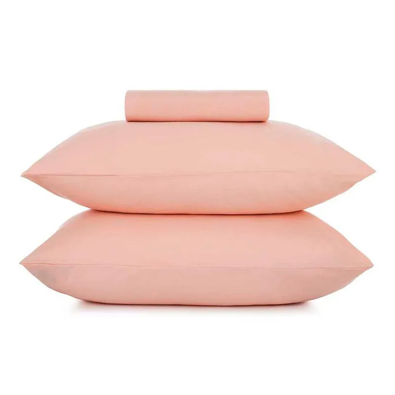 Jogo de Cama Casal Altenburg 3 Peças Toque Acetinado Rosa Lunar