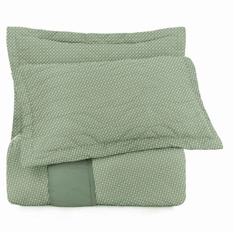 Jogo de Colcha King 3 Peças Altenburg Toque Acetinado Slim Verde
