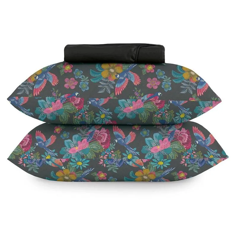 Jogo de Cama Queen 3 Peças Altenburg Toque Acetinado Vintage Bird