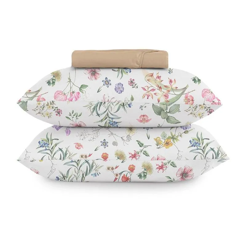 Jogo de Cama King 3 Peças Altenburg Toque Acetinado Flores do Campo