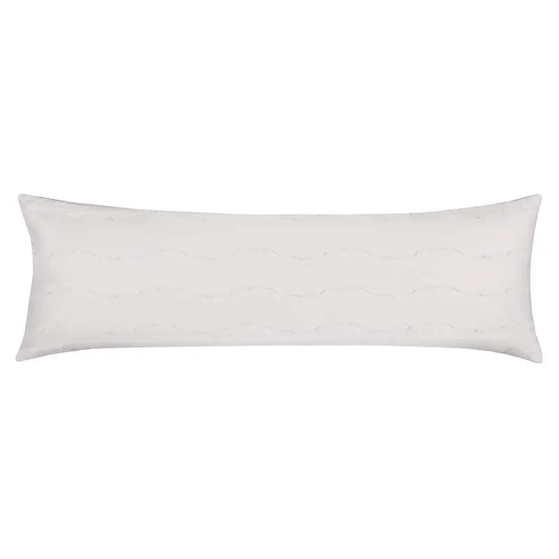 Porta Travesseiro para Body Pillow Altenburg Malha Fio Penteado Branco 40cm x 1,30m