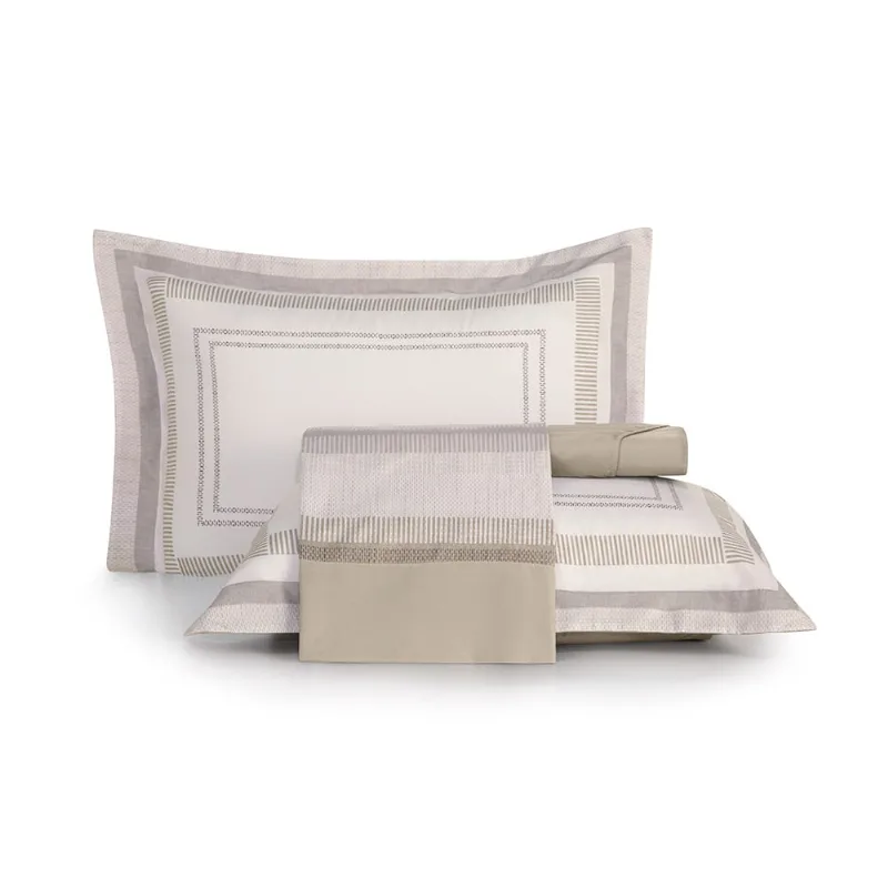 Jogo de Cama Queen Altenburg Cetim 300 Fios Filetes