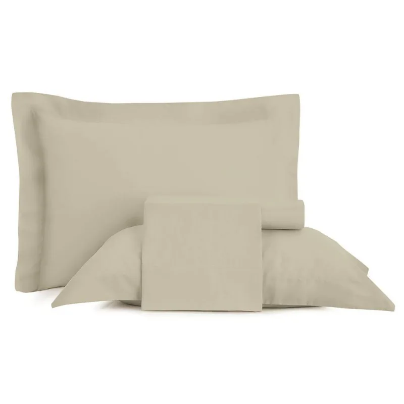 Jogo de Cama King 4 peças Altenburg Liso Cetim 300 Fios Sublime Marrom Lift