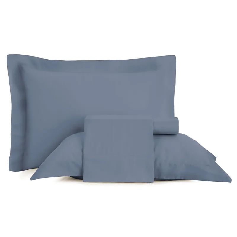 Jogo de Cama Queen Altenburg Cetim 300 Fios Azul - Altenburg