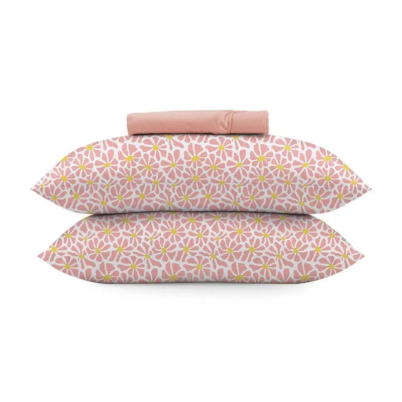 Jogo de Cama King Altenburg Brisa 03 Rosa