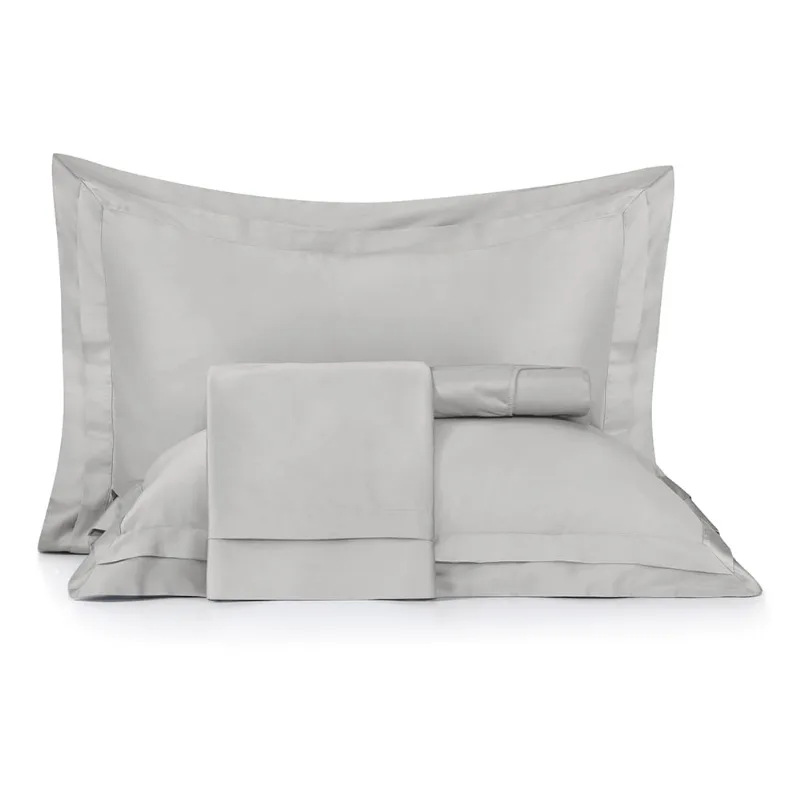 Jogo de Cama Casal Altenburg Cetim 300 Fios Allure Cinza - Altenburg