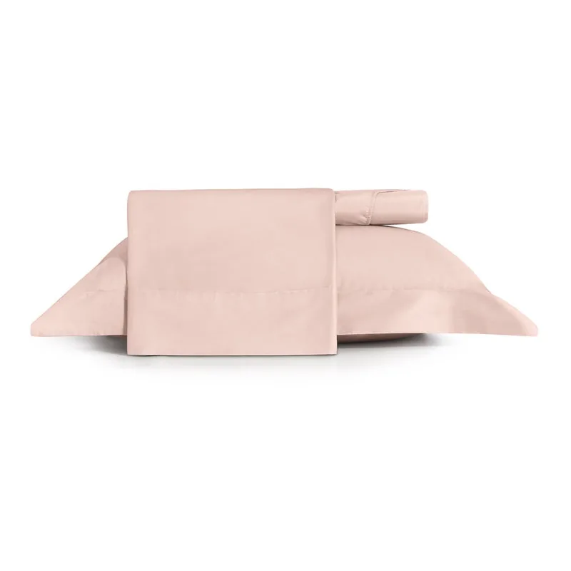 Jogo de Cama Solteiro 3 Peças Altenburg Algodão Lux 200 Fios Rosa Lille - Altenburg
