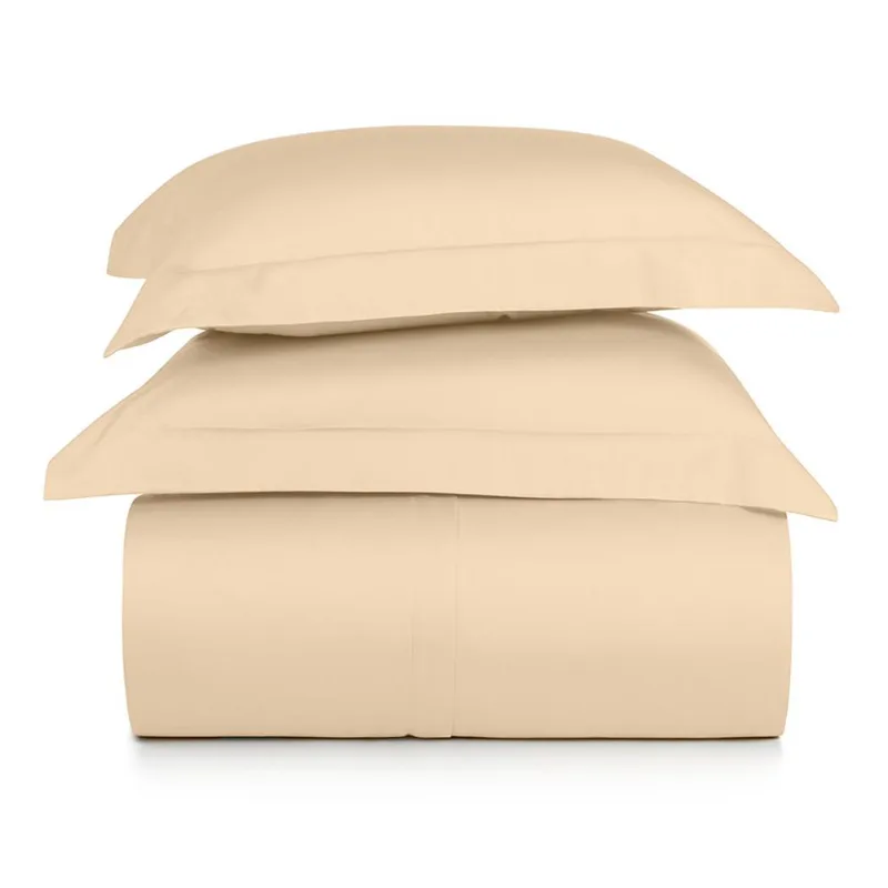 Jogo de Duvet King 3 Peças Altenburg Algodão Lux 200 Fios Bege Caramelo - Altenburg